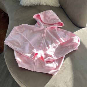 Fabletics Light Pink Zip-Up Hoodie